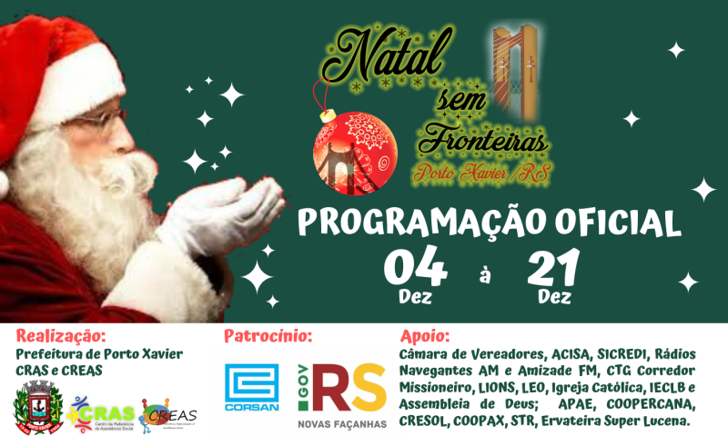 NATAL SEM FRONTEIRAS - PROGRAMAÇÃO OFICIAL